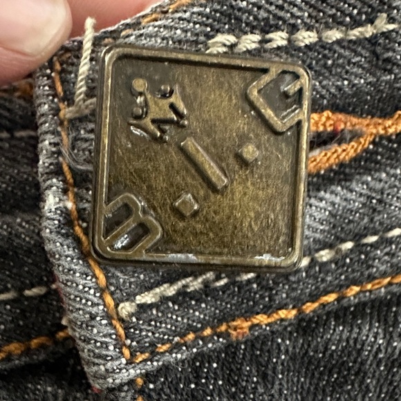 VTG Y2K Notorious B.I.G. Gray Distressed Denim Jeans Hip Hop Grunge Men's 36x30 - Picture 5 of 15